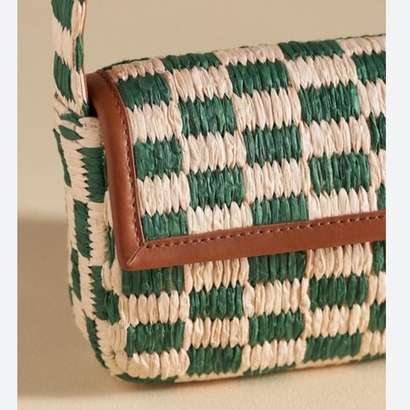 NWOT Anthropologie The Fiona Shoulder Bag: Raffia Edition - Picture 2 of 14
